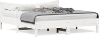 Maison Exclusive - Cadre de lit sans matelas blanc 180x200 cm bois massif de pin