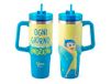 H&H Inside Out Thermosbeker van 18/10 roestvrij staal, 0,90 l, met rietje, geen condensatie, voor warme en koude dranken, BPA-vrij