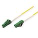 ROLINE Glasvezelkabel 9/125 µm OS2, LC/LC, LSOH, APC, Simplex, Geel, 1 m
