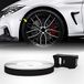 Quattroerre 4R Quattroerre.it 10341 Wheel Trim Reflecterende plakstrips met applicator voor autovelgen, zwart, 7 mm x 6 m