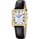 Festina F20780/1 Polshorloge Unisex Goudkleurig/Zwart Leer