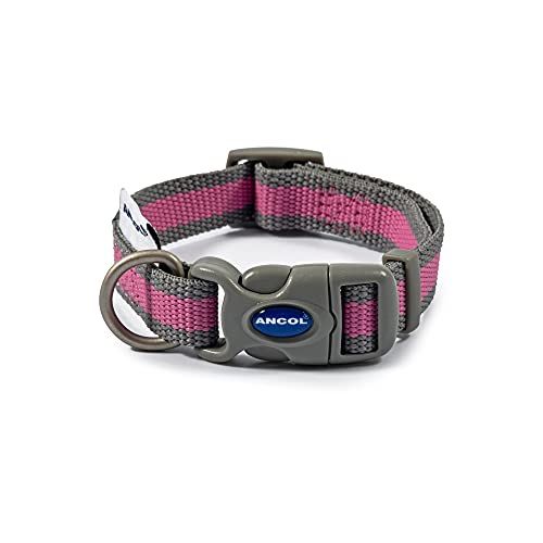 Ancol Roze & Grijs Gemaakt van kraag - Maat 1-2 (Hondenhals 20-30 cm)