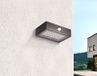 Century Italia Domino MINI - applique murale extérieure à énergie solaire avec détecteur - 9 x 3,5 x 13,7 cm - LED 3W incluse - IP65 - noir