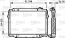 VALEO 734189 Radiateur du moteur Grille de radiateur soudée, Aluminium, sans régulateur de liquide de refroidissement