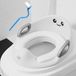 Réducteur de WC Accoudoir Dossier pour Garçons Filles Convient pour Toilettes Rondes Ovale