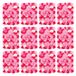 Set de 12 Panneaux muraux de fleurs artificielles pour décoration