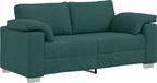 vidaXL Loveseat Tissu Vert Foncé 180 cm