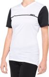 100% Ridecamp Jersey Femme Manches Courtes Blanc/Noir Taille L