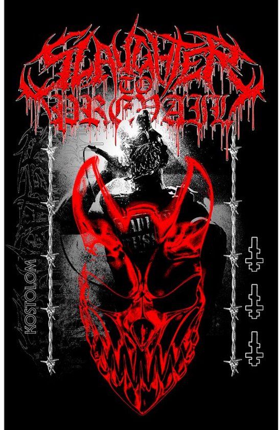 Slaughter To Prevail Demolisher Unisex Vlag - Zwart