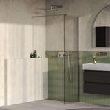 Brauer Oblivion - Inloopdouche - Helder Glas - 60 x 200 cm - incl. Glascoating - PVD RVS-Kleurig Geborsteld
