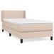 vidaXL Lit plateforme avec matelas, couleur cappuccino, similicuir, 90x200 cm