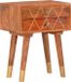 vidaXL Table de chevet bois de manguier massif 43x30x58 cm