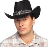 Boland Hoed cowboy Django zwart - 59 cm