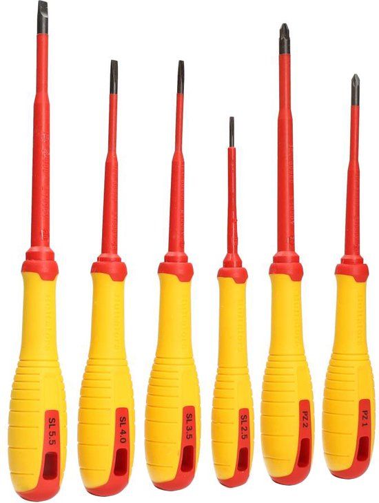 Hultafors HSS SL/PZ VDE Schroevendraaierset PZ & SL - 6 stuks