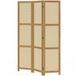 Idmarket – Paravent Intérieur Pliable En Bois – Effet Cannage – Longueur 120 Cm – Hauteur 170 Cm – Pour Délimiter Espaces Et Décorer