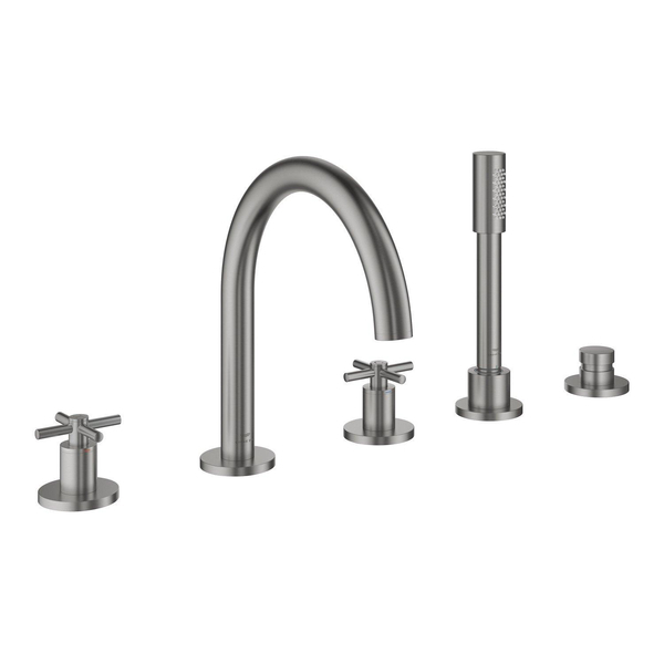 Grohe Grohe Atrio 5-gats badrandcombinatie kruisgrepen supersteel 29408dc0