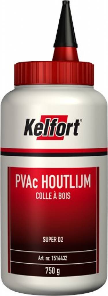 Kelfort Houtlijm D2 Flakon - Wit - 750 ml