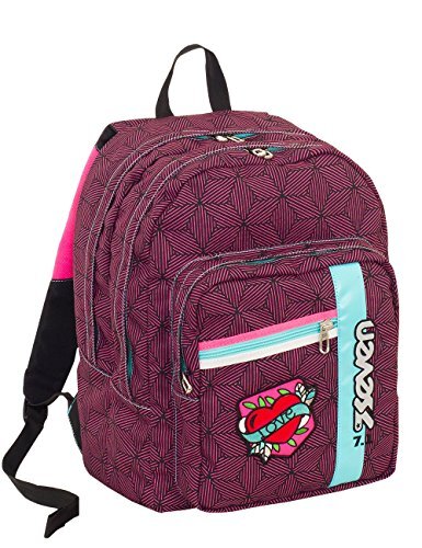 SEVEN S.P.A. Schoolrugzak Outsize Seven - Rebel Girl - Fuchsia - 33 LT - Geïntegreerde Power Bank, Roze., Eén maat, modern