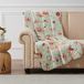 Greenland Home Antieke roos - klassieke traditionele bloemen - 100% katoen gewatteerde deken, 127 x 152 cm, blauw