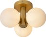 Lucide TRUDY Plafonnier Salle de bain - Ø 28 cm - 3xG9 - IP44 - Or mat / Laiton