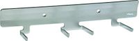 Vikan 0617 roestvrij stalen muurbeugel voor 4 producten, 320 mm lengte, 80 mm breedte, 65 mm hoogte