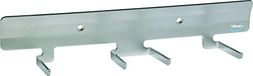 Vikan 0617 roestvrij stalen muurbeugel voor 4 producten, 320 mm lengte, 80 mm breedte, 65 mm hoogte