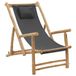 VidaXL Terrasstoel Gecapitonneerde zitting Bamboo, Polyester Grijs