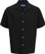 JACK&JONES Joreaster Patras Resort Shirt SS LN Heren Overhemden Zwart L