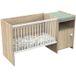 Babyprice Up Lit combinable pour bébé, 120x60 cm, transformable en 90x190 cm, avec décor bois, incluant unité de soins