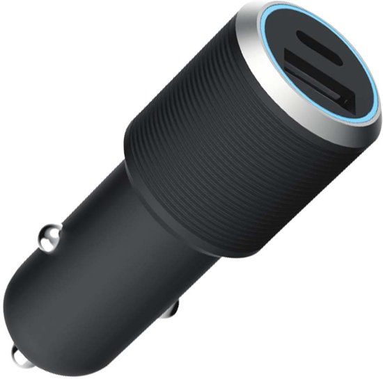 Bigben Connected Force Case Dubbele autolader 37 W (12 + 25 W) Power Delivery Zwart