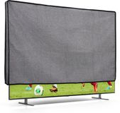 kwmobile Linnen Beschermhoes voor Smart TV - Donkergrijs