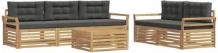 vidaXL - Buiten - bank - set - 6 - st - Wit - en - antracietkleurig