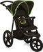 Merkloos Driewieler buggy jogger - Verstelbare duwstang - Tot 22 kg - Zwart en neongeel