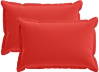 vidaXL Kussensloop 2 st houten rood 50 x 80 cm polyester