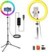 NEEWER 30,5 cm (12 inch) ringlamp met statief, compatibel met iPhone, RGB led-ringlicht 24 W met telefoonhouder voor selfie, fotografie, studio, video-opname, make-up wimpers streaming, 2500-10000K