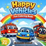 Happy Vehicles: Fun Coloring Book