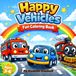 Happy Vehicles: Fun Coloring Book