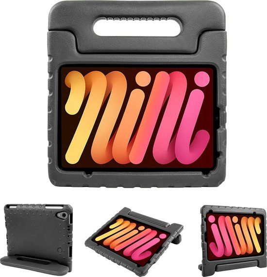 imoshion Kidsproof Backcover met handvat voor iPad Mini 6 (2021) - Zwart