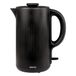 Jocca - Elektrische waterkoker, 1,8 l, behuizing en deksel van roestvrij staal, Strix-bediening, 1500 W, snelle en veilige waterkoker, elegant zwart design