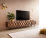 DELIFE meuble TV Fevo Acacia Brun 200 cm 4 portes pieds en L lowboard