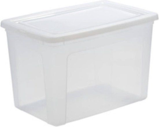 IRIS Opbergbox 70L 39.5x59.5x37.8 cm Wit/Transparant