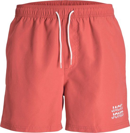 JACK&JONES JPSTKAIKO Men's Swim Shorts - Hot Coral - Size M
