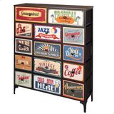 AKTIVE Max Home Ladenkast Max Home Vintage 103 x 119 x 30 cm Bruin