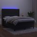 Maison Exclusive - Lit boxspring avec matelas et éclairage LED, noir, 140x200 cm, velours