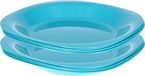 Plasticforte Blauwe Kunststof Dinerborden - 8 Stuks - 21 cm Diameter - Onbreekbaar