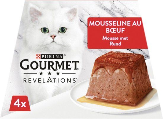 GOURMET Kattenvoer Mousse Rundvariant 4x57gr