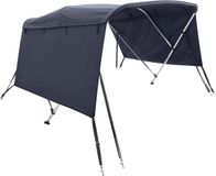 vidaXL Biminitop 3 bogen met zijwanden 183x(137-152)x137 cm Blauw