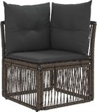 vidaXL Hoeksofa eenheid Grijs poly rattan