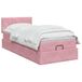 vidaXL Ottoman bed met matras met hoofdeinde Roze 90 x 200 cm Fluweel