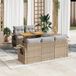 Maison Exclusive - Ensemble de meubles de jardin 6 pièces avec canapé et coussins, beige, en polyrotin